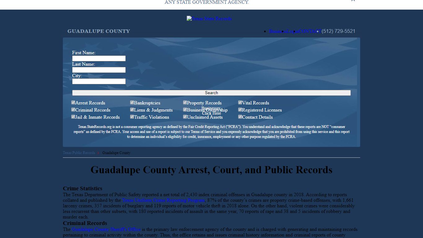 Guadalupe County Arrest, Court, and Public Records