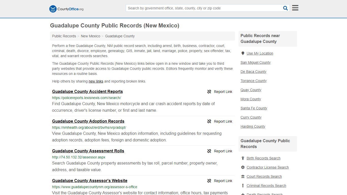 Guadalupe County Public Records (New Mexico) - County Office